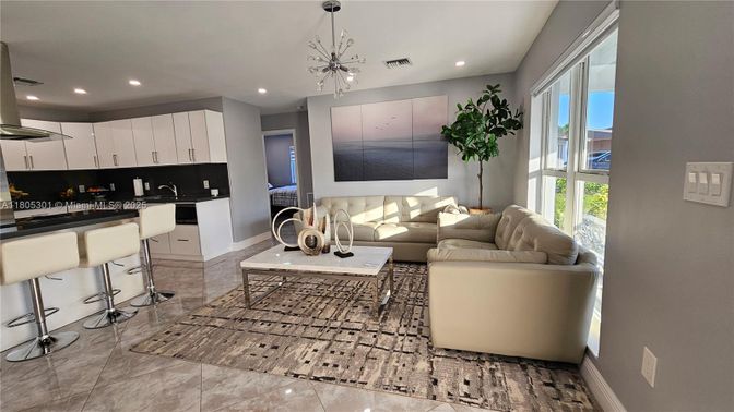 Interior, Kitchen, Living room, Pendant Lights, Recessed Lighting