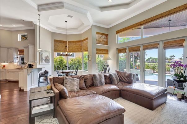 Dining room, Interior, Kitchen, Living room, Pendant Lights, Recessed Lighting, Wood Texture Flooring