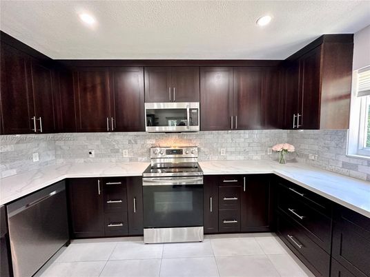 Interior, Kitchen, Recessed Lighting, Stainless Steel Appliances