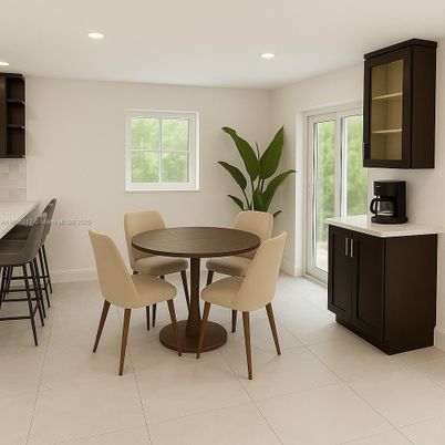 Dining room, Interior, Recessed Lighting