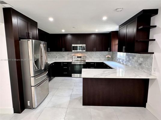 Interior, Kitchen, Recessed Lighting, Stainless Steel Appliances