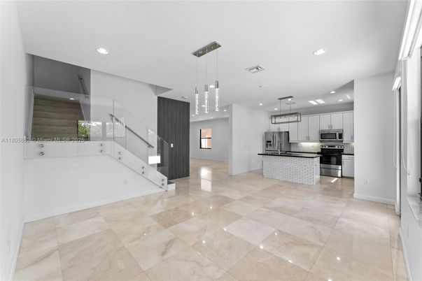Interior, Kitchen, Pendant Lights, Recessed Lighting, Stainless Steel Appliances