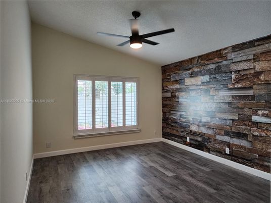 Empty room, Interior, Stone Walls, Wood Texture Flooring, Wooden Walls