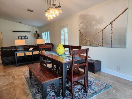 Dining room, Interior, Pendant Lights