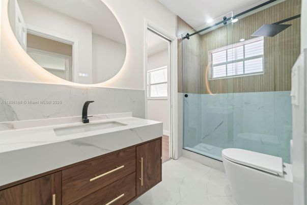 Bathroom, Glass Shower, Interior, Marble, Marble Walls