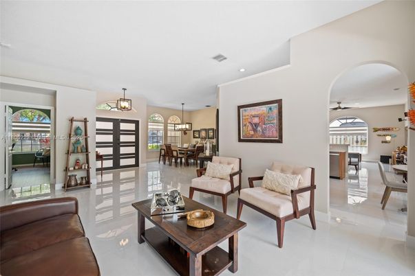 Interior, Living room, Recessed Lighting