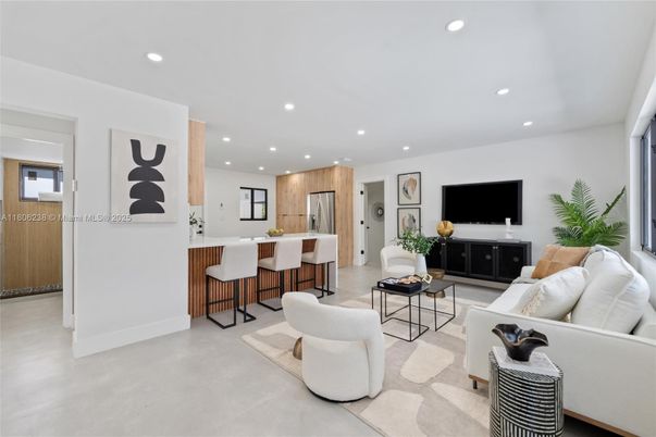 Interior, Kitchen, Living room, Recessed Lighting