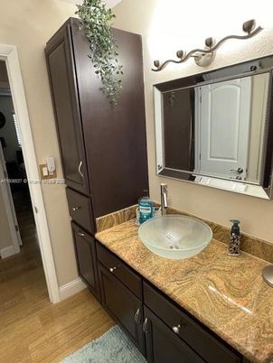 Bathroom, Dual Sink Vanities, Interior, Wood Texture Flooring