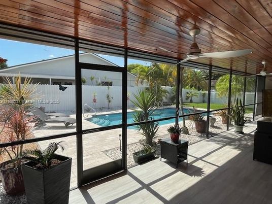 Interior, Pool, Sun Room, Water, Wooden Ceilings, Wood Texture Flooring