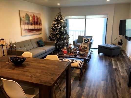 Dining room, Interior, Living room, Recessed Lighting, Wood Texture Flooring