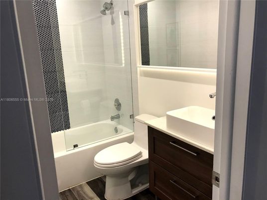 Bathroom, Glass Shower, Interior, Wood Texture Flooring