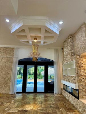 Interior, Recessed Lighting, Stone Walls
