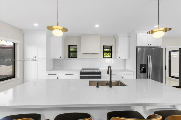 Interior, Kitchen, Pendant Lights, Recessed Lighting, Stainless Steel Appliances