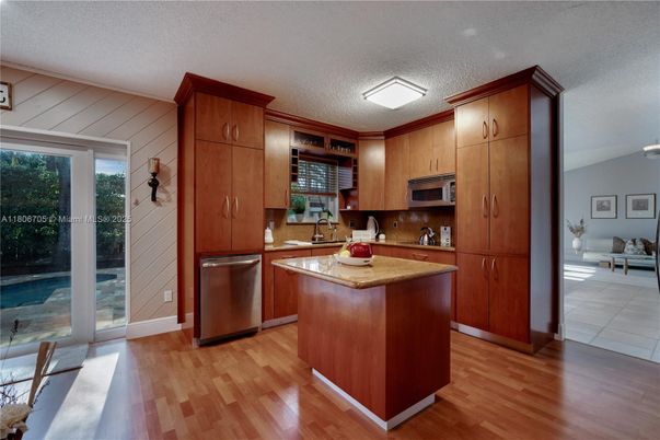 Interior, Kitchen, Wood Texture Flooring