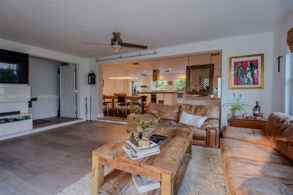 Dining room, Interior, Kitchen, Living room, Pendant Lights, Recessed Lighting, Wood Texture Flooring