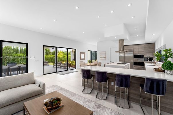 Dining room, Interior, Kitchen, Living room, Recessed Lighting, Stainless Steel Appliances