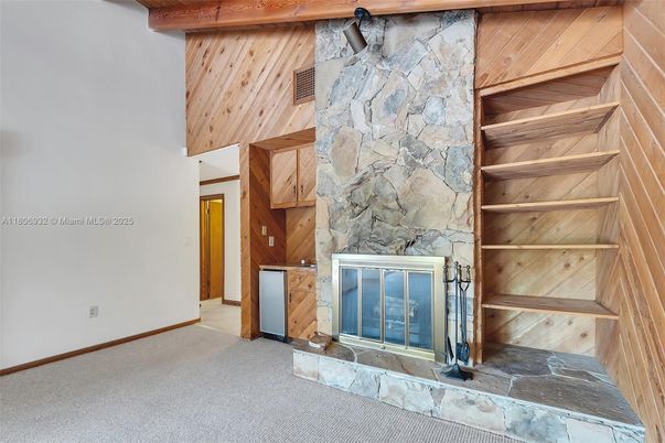 Fireplace, Interior, Stone Walls