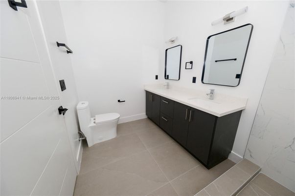 Bathroom, Dual Sink Vanities, Interior, Marble Walls