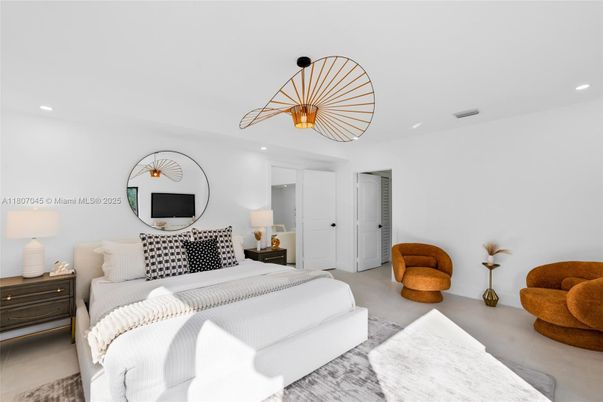 Bedroom, Interior, Recessed Lighting