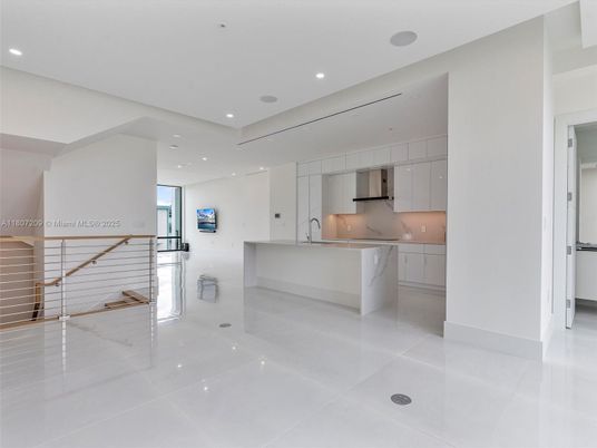 Interior, Kitchen, Marble Walls, Recessed Lighting