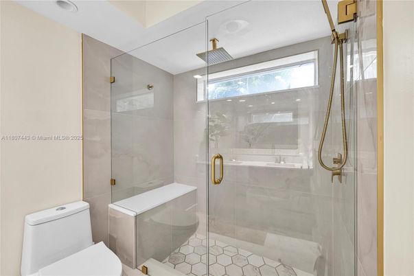 Bathroom, Glass Shower, Interior, Marble Walls