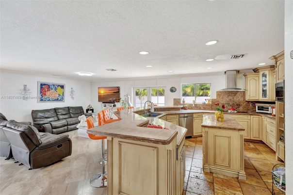 Interior, Kitchen, Living room, Recessed Lighting, Stainless Steel Appliances