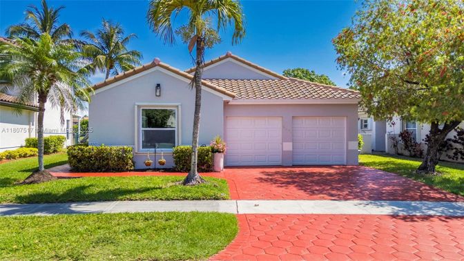 Attached, Detached Garage, Exterior, Facade, Spanish Mediterranean