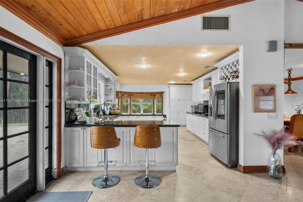 Interior, Kitchen, Recessed Lighting, Wooden Ceilings