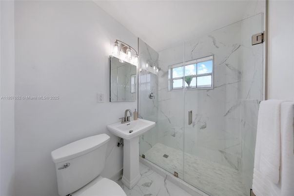 Bathroom, Glass Shower, Interior, Marble, Marble Walls
