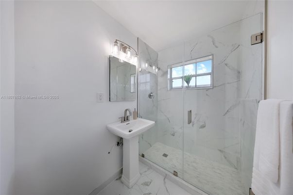 Bathroom, Glass Shower, Interior, Marble, Marble Walls