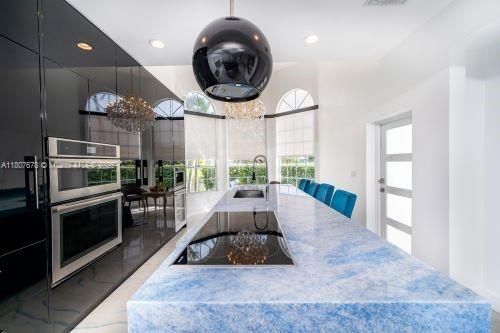 Interior, Kitchen, Pendant Lights, Recessed Lighting, Stainless Steel Appliances