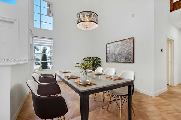 Dining room, Interior, Wood Texture Flooring