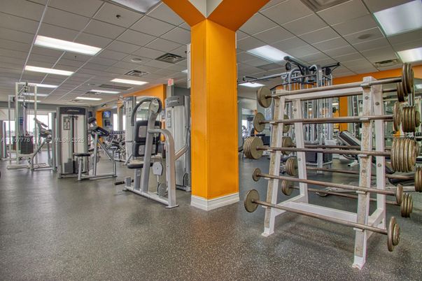 Fitness Equipment, Gym, Interior, Recessed Lighting