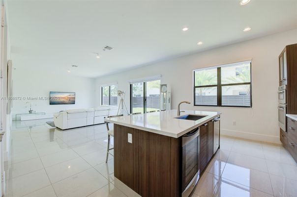 Interior, Kitchen, Living room, Recessed Lighting