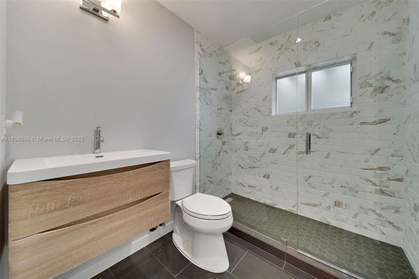 Bathroom, Glass Shower, Interior, Marble Walls