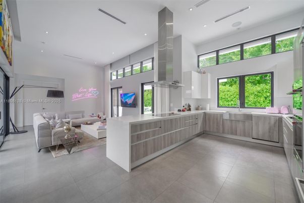 Interior, Kitchen, Living room, Recessed Lighting