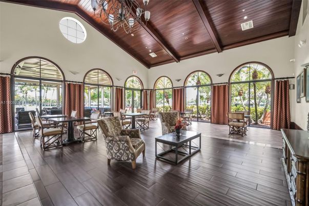 Chandelier, Dining room, Interior, Living room, Recessed Lighting, Wooden Beams, Wooden Ceilings, Wood Texture Flooring