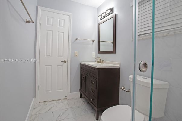 Bathroom, Glass Shower, Interior, Marble