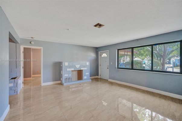 Empty room, Fireplace, Interior