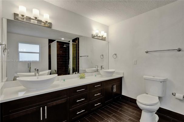 Bathroom, Dual Sink Vanities, Interior, Wood Texture Flooring