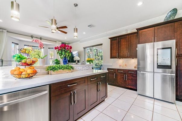Interior, Kitchen, Pendant Lights, Recessed Lighting, Stainless Steel Appliances