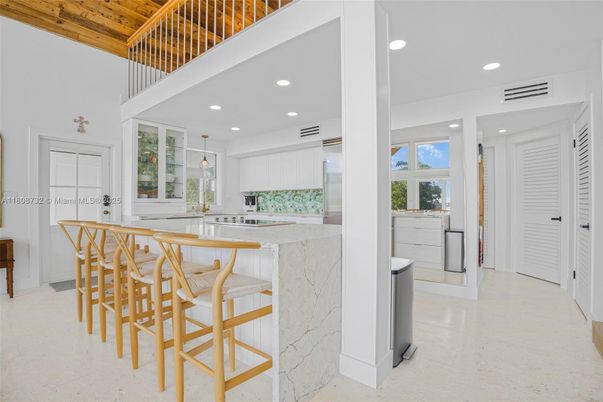 Interior, Kitchen, Pendant Lights, Recessed Lighting, Wooden Ceilings