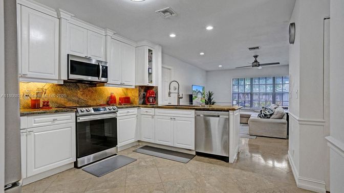 Interior, Kitchen, Recessed Lighting, Stainless Steel Appliances
