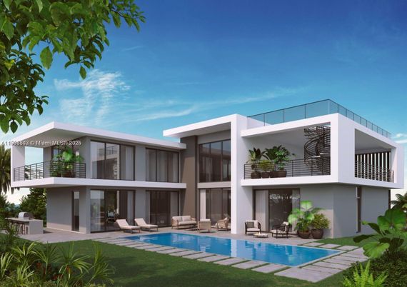 Backyard, Exterior, Facade, Pool, Modern
