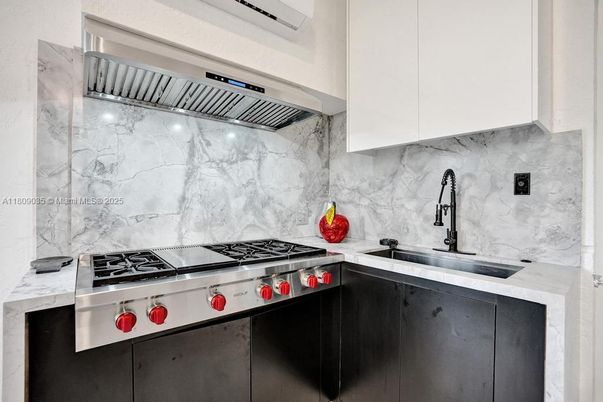 Interior, Kitchen, Marble Walls, Stainless Steel Appliances