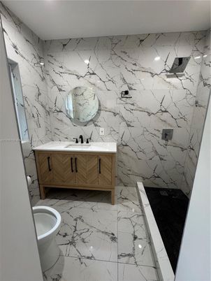 Bathroom, Dual Sink Vanities, Interior, Marble, Marble Walls