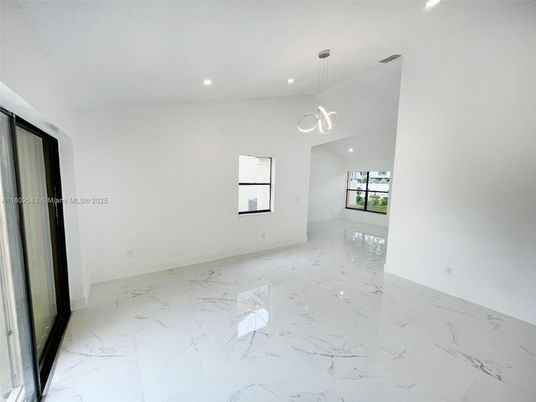 Empty room, Interior, Marble, Pendant Lights, Recessed Lighting