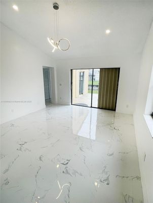 Empty room, Interior, Marble, Pendant Lights, Recessed Lighting