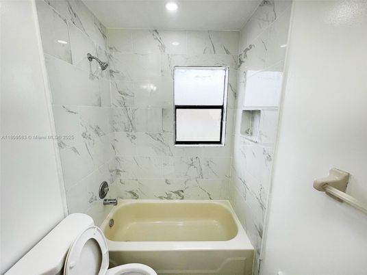 Bathroom, Interior, Marble Walls, Recessed Lighting