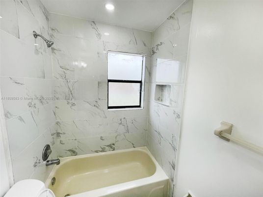 Bathroom, Interior, Marble Walls, Recessed Lighting